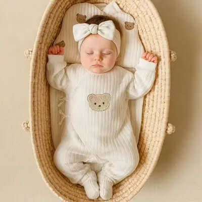 Barboteuse bébé qui fait dodo - Monde à maman