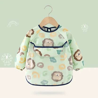 Bavoir à manche longue pour bébé lion - Monde à maman