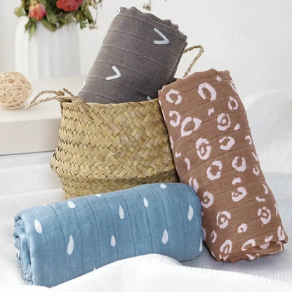 Couverture de bébé en mousseline de coton et bambou - Monde à maman