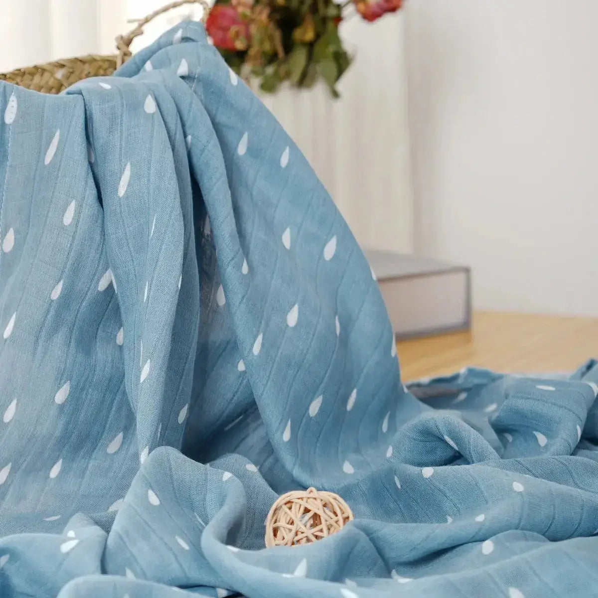 Couverture de bébé en mousseline de coton et bambou - Monde à maman