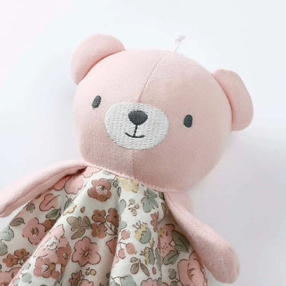 Doudou bébé rose fleuris - Monde à maman