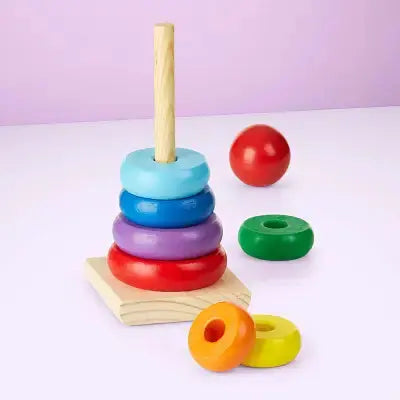 Jouet en Bois - WoodenToys™ - Tour arc-en-ciel - Monde à maman