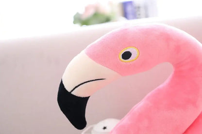 Peluche flamant rose douces colorées – Monde à maman