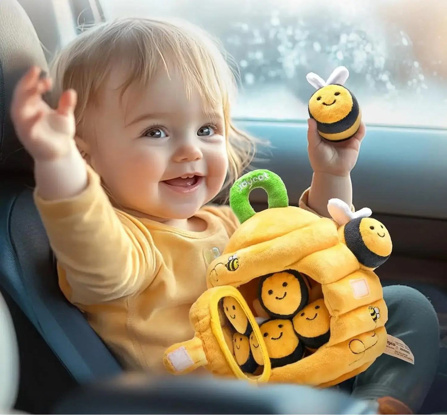 Peluche petites abeilles et sa ruche - Monde à maman