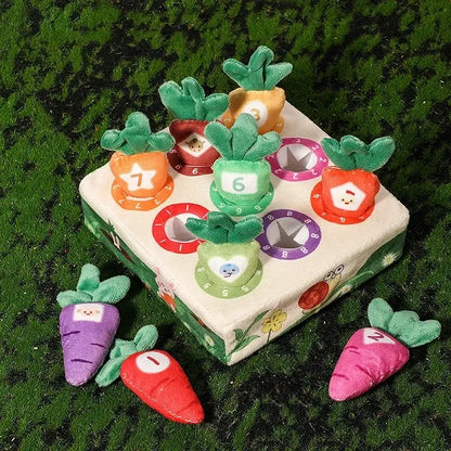 Peluche P'tite carotte avec chiffres - Monde à maman