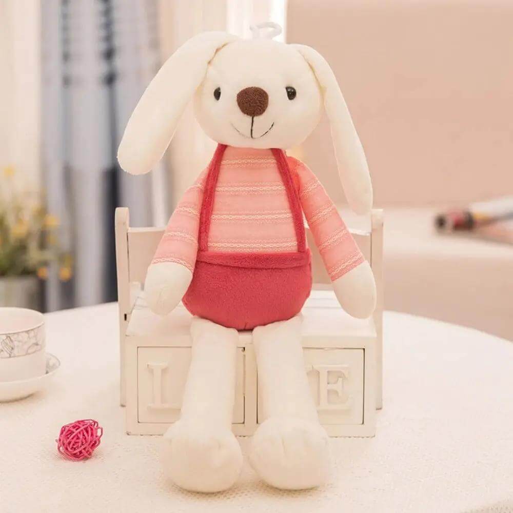 peluche lapin rouge