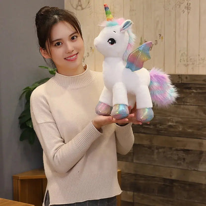 Peluche licorne rose et bleue doudou câlin – Monde à maman