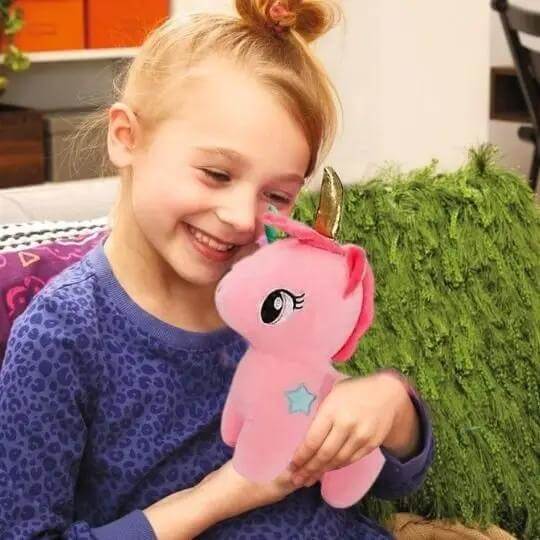 Peluche licorne pour petites filles tissu doux – Monde à maman