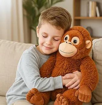 Peluche singe ami rassurant - Monde à maman