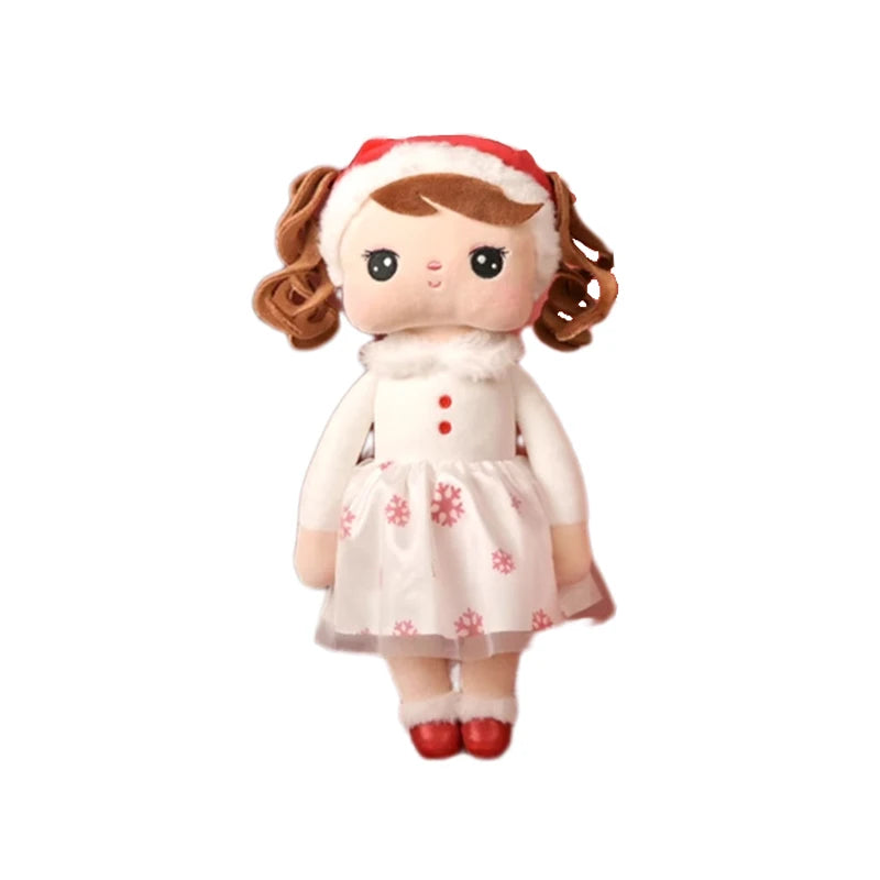 Poupée de chiffon Noel avec belle robe blanche - Monde à maman