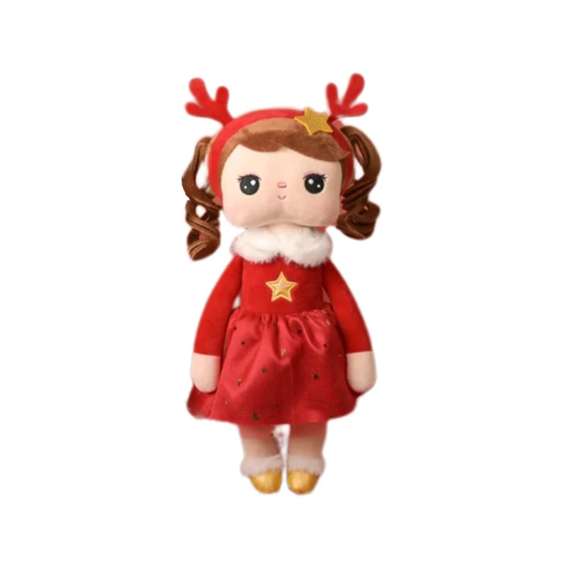 Poupée de chiffon Noel avec couronne de renne - Monde à maman