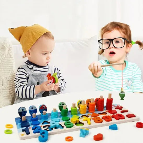 Puzzle - MontessoriToys™ - Formes et chiffres - Monde à maman