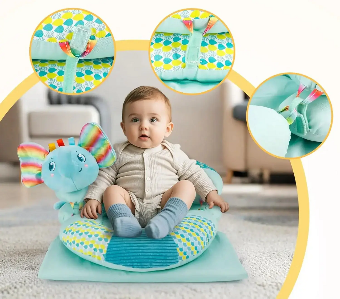 Tapis d'éveil 3 en 1 évolutif position assise enfant – Monde à maman