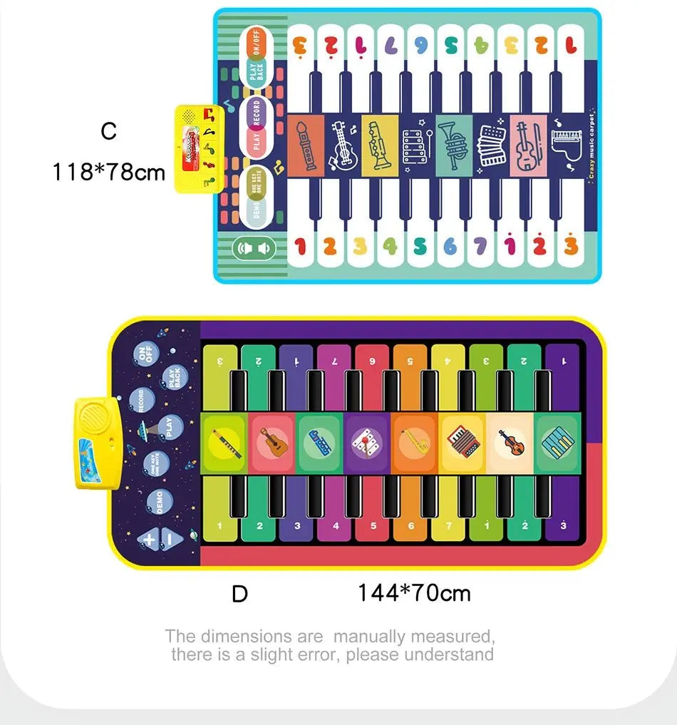 Tapis d'Éveil - CarpetPiano™ - Monde à maman