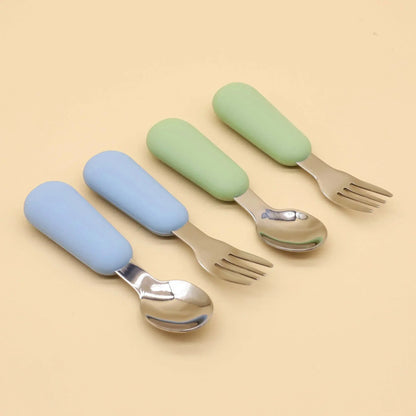 Ustensiles en silicone pour enfants - Monde à maman