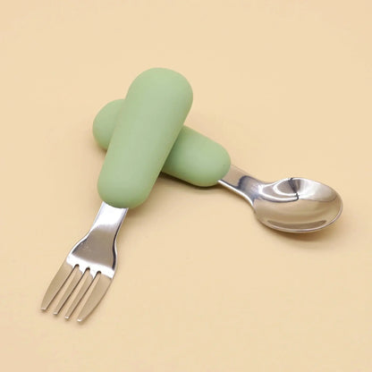 Ustensiles en silicone pour enfants - Monde à maman