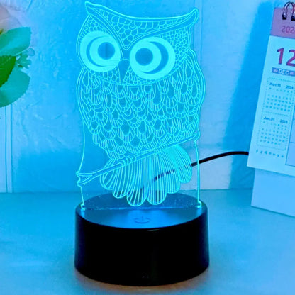 Veilleuse hibou 3D - Monde à maman