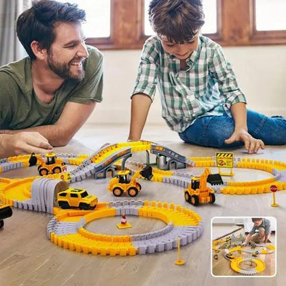 Circuit voiture papa et garçon - Monde à maman
