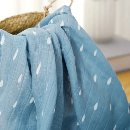 Couverture de bébé en mousseline de coton et bambou - Monde à maman