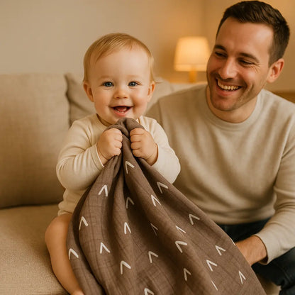 Couverture de bébé en mousseline de coton et bambou - Monde à maman