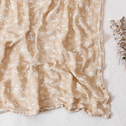 Couverture de bébé en mousseline de coton et bambou - Monde à maman