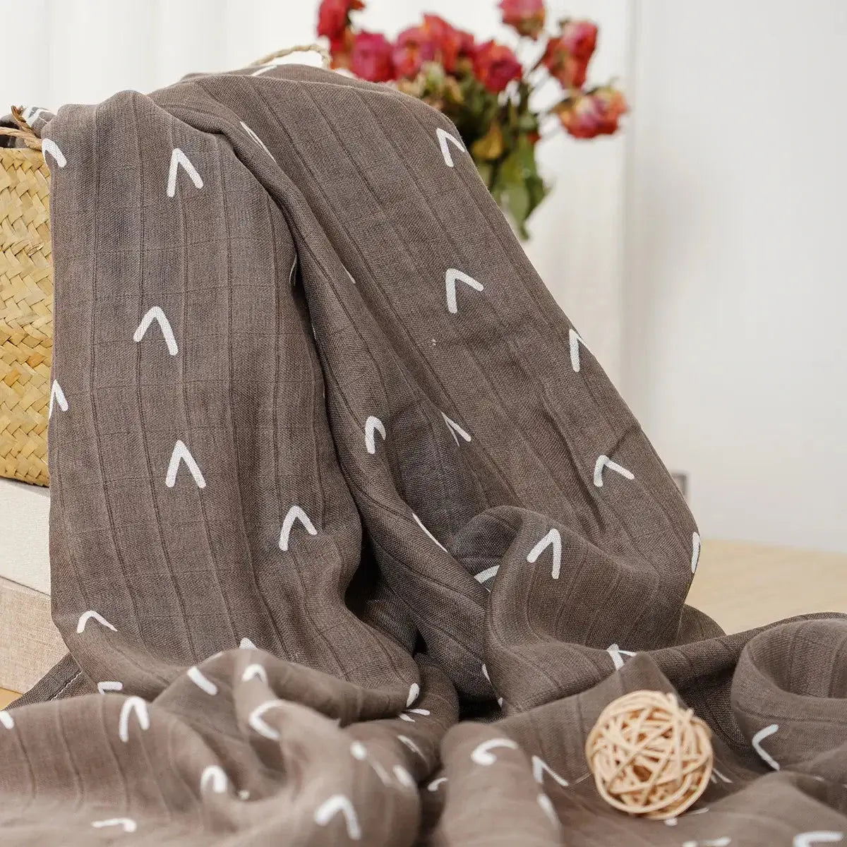 Couverture de bébé en mousseline de coton et bambou - Monde à maman