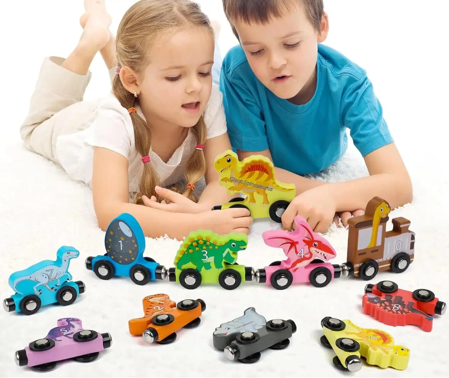 Train magnétique en bois - Monde à maman