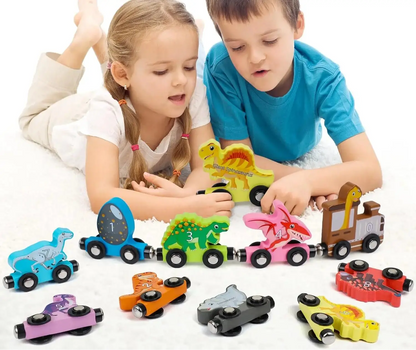 Train magnétique en bois - Monde à maman