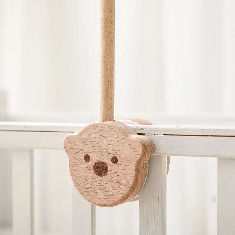 Mobile Bébé | Arc-en-Ciel en Bois Naturel Bohème - Monde à maman