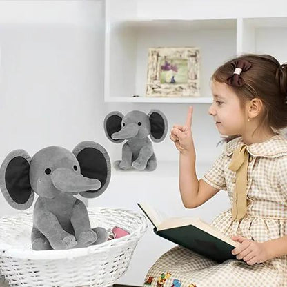 Peluche éléphant avec une petite fille - Monde à maman