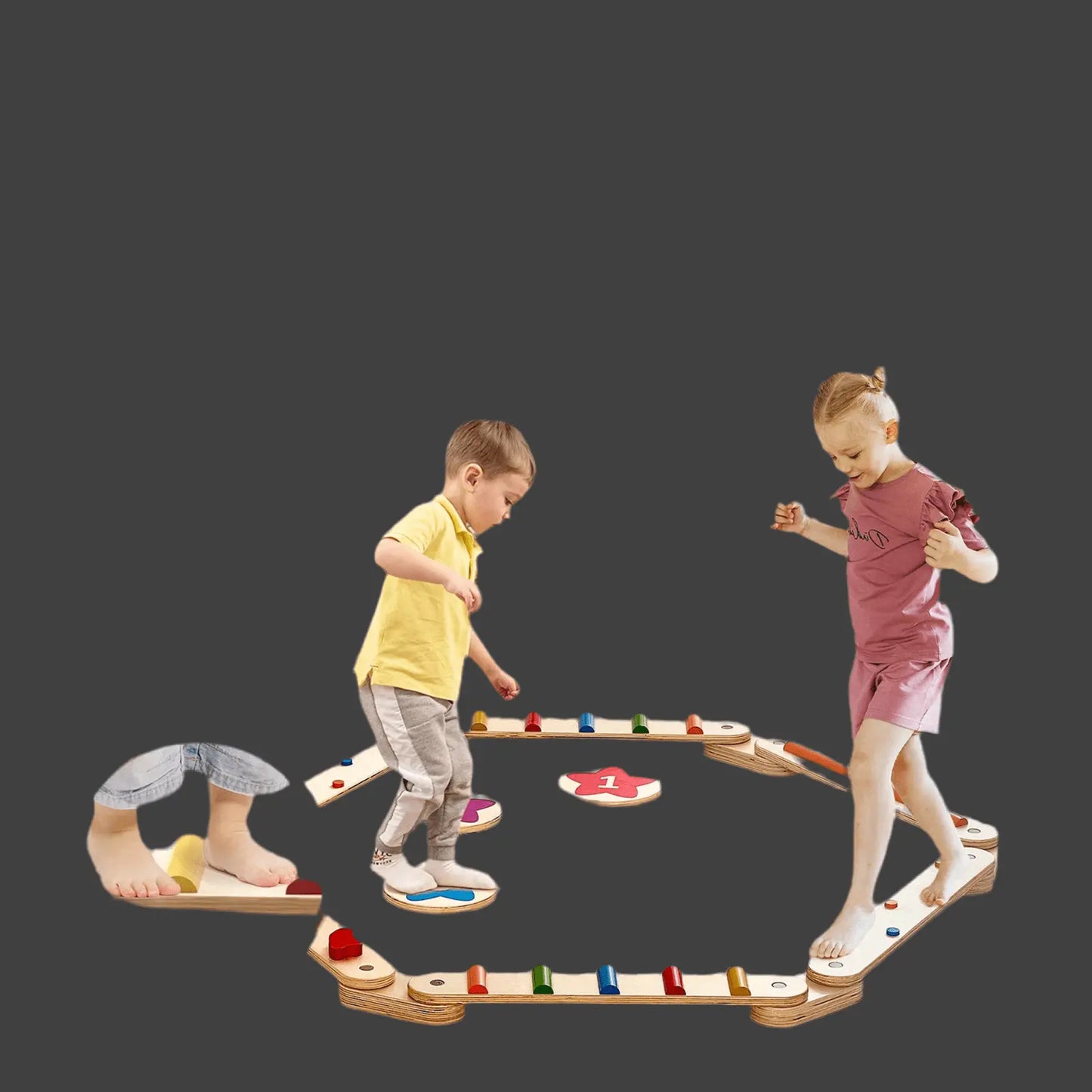 Poutres d'équilibre en bois - Monde à maman