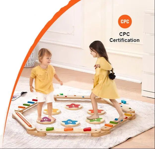 Poutres d'équilibre en bois - Monde à maman