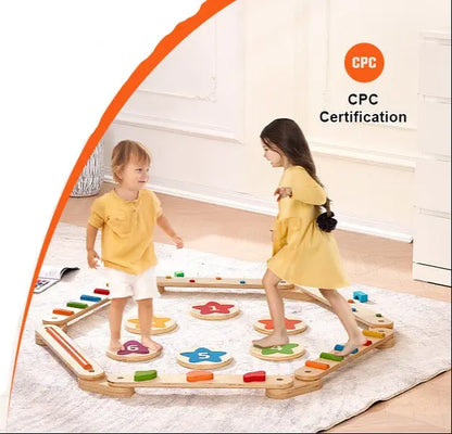 Poutres d'équilibre en bois - Monde à maman