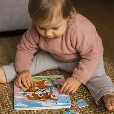 Puzzle en bois - Monde à maman