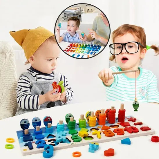 Puzzle - MontessoriToys™ - Formes et chiffres - Monde à maman
