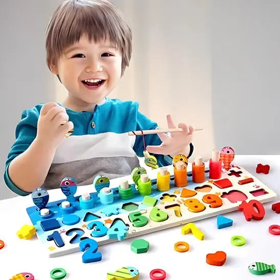 Puzzle - MontessoriToys™ - Formes et chiffres - Monde à maman