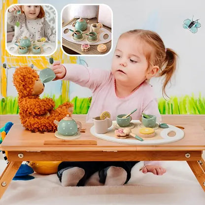 Service à thé en bois - Monde à maman