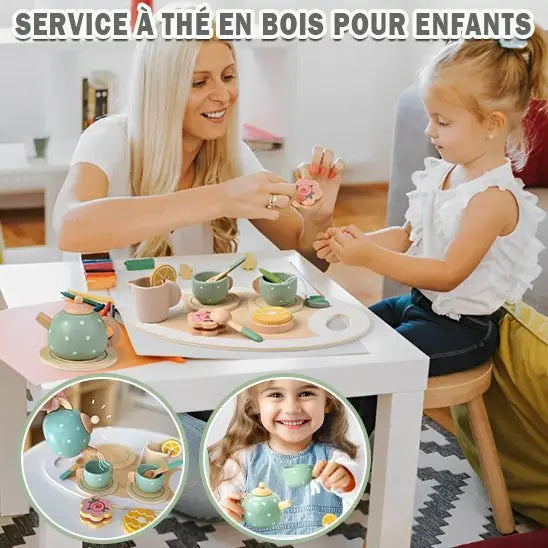 Service à thé en bois - Monde à maman