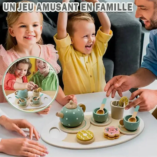 Service à thé en bois - Monde à maman