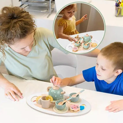 Service à thé en bois - Monde à maman