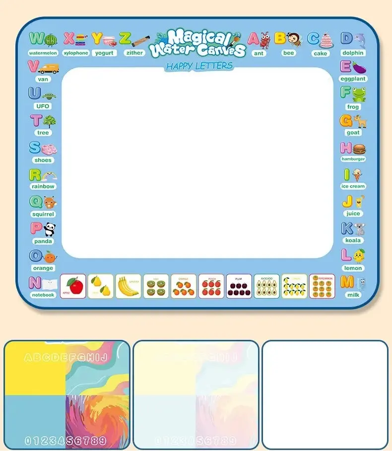 Tapis de coloriage - Doodle - avec stylos magiques - Monde à maman