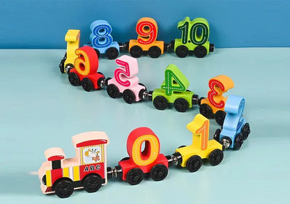 Train magnétique en bois - Monde à maman