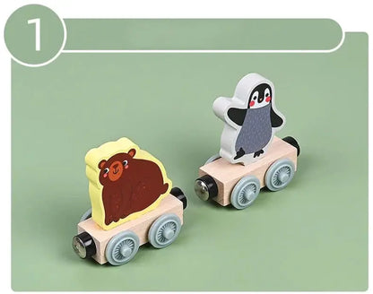 Train magnétique en bois - Monde à maman