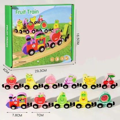 Train magnétique en bois - Monde à maman